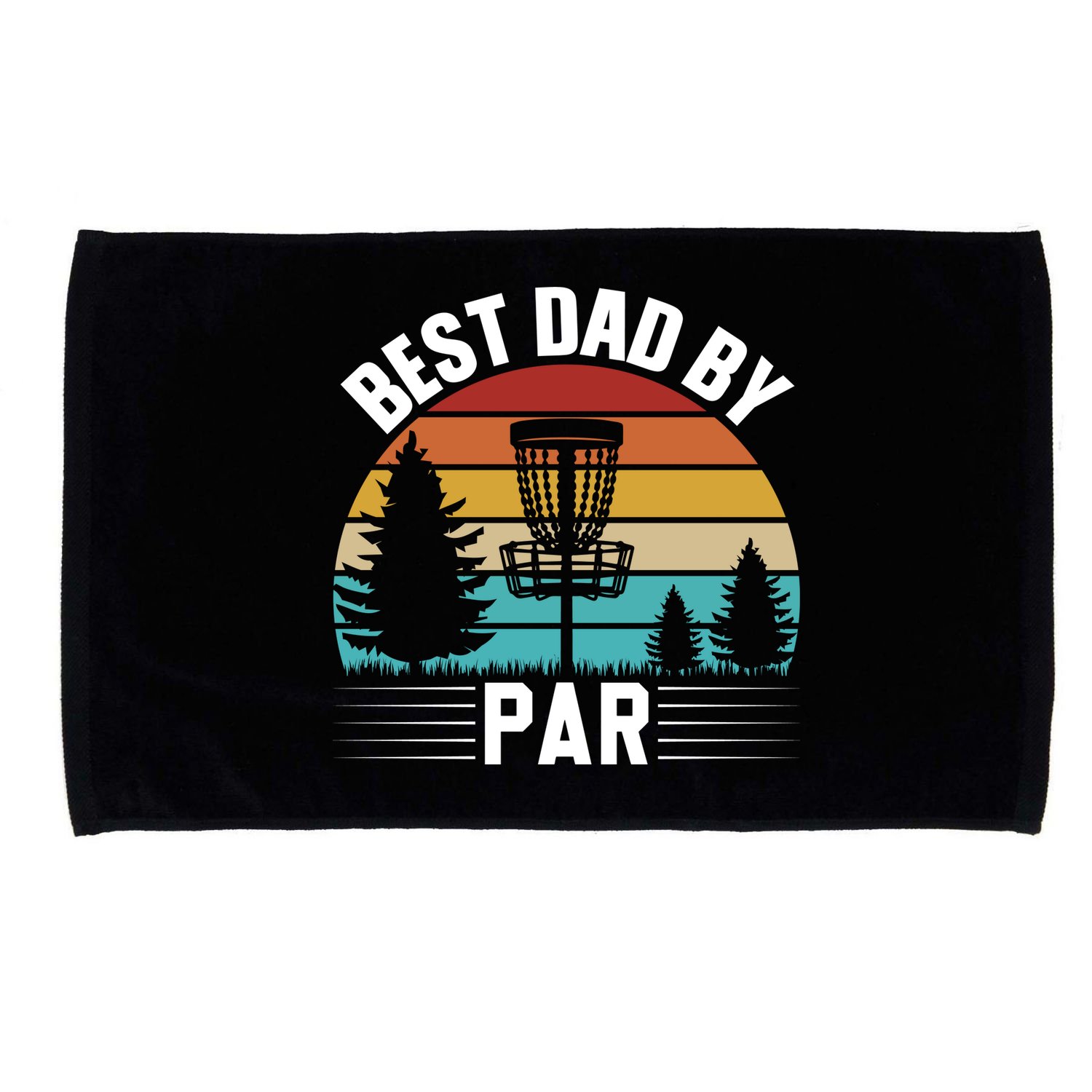 Vintage Best Dad By Par Disc Golf Microfiber Hand Towel