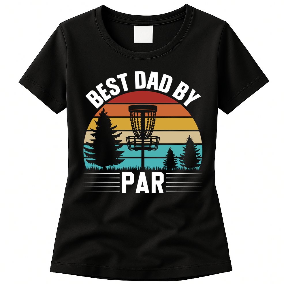 Vintage Best Dad By Par Disc Golf Womens T-Shirt