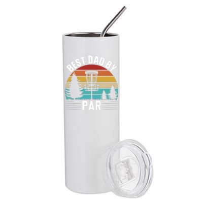 Vintage Best Dad By Par Disc Golf Stainless Steel Tumbler