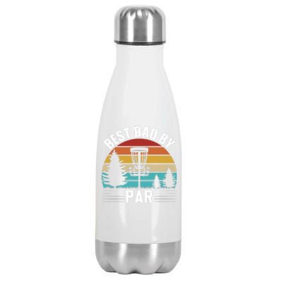 Vintage Best Dad By Par Disc Golf Stainless Steel Insulated Water Bottle