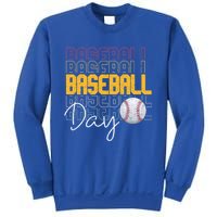 Vintage Baseball Day Sport Lover Ball Player Great Gift Sweatshirt