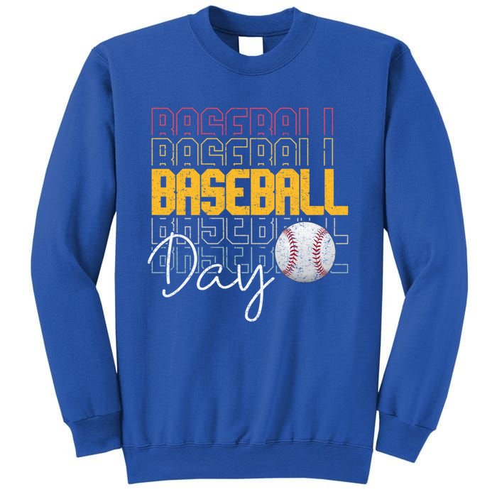 Vintage Baseball Day Sport Lover Ball Player Great Gift Sweatshirt