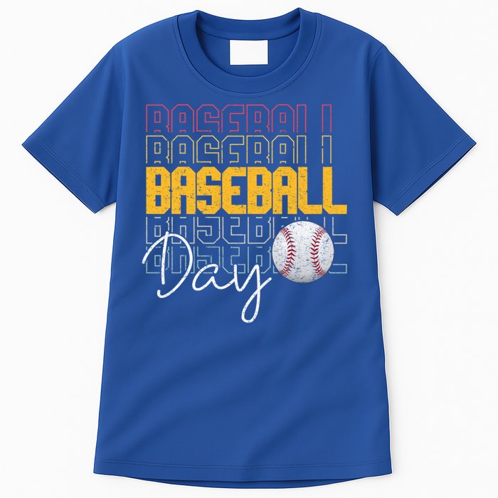 Vintage Baseball Day Sport Lover Ball Player Great Gift Tall T-Shirt