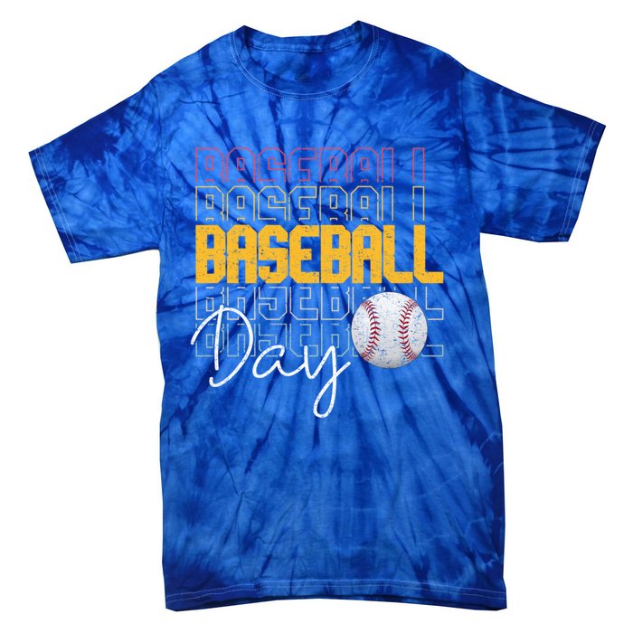 Vintage Baseball Day Sport Lover Ball Player Great Gift Tie-Dye T-Shirt