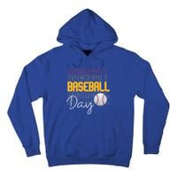 Vintage Baseball Day Sport Lover Ball Player Great Gift Tall Hoodie