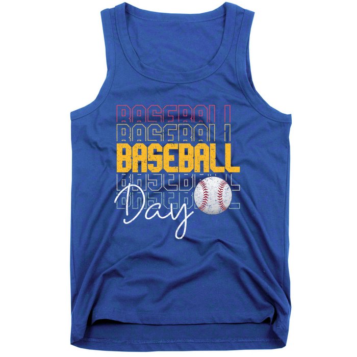 Vintage Baseball Day Sport Lover Ball Player Great Gift Tank Top