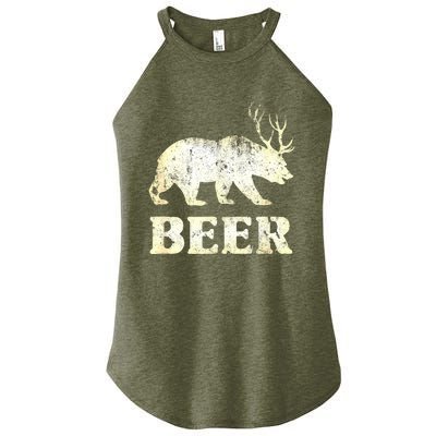 Vintage Bear Deer Funny Beer Women's Perfect Tri Rocker Tank