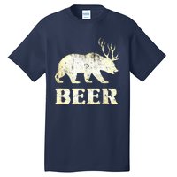 Vintage Bear Deer Funny Beer Tall T-Shirt