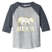 Vintage Bear Deer Funny Beer Toddler Fine Jersey T-Shirt