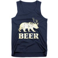 Vintage Bear Deer Funny Beer Tank Top