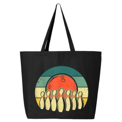 Vintage Bowling Design For Men Women Bowling Player Bowlers 25L Jumbo Tote