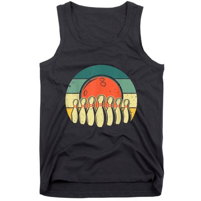 Vintage Bowling Design For Men Women Bowling Player Bowlers Tank Top
