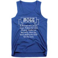 Vintage Boss Definition Lady Appreciation Mom Queen Funny Gift Tank Top