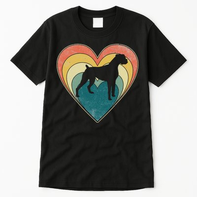 Vintage Boxer Dog Heart Valentines Day Tall T-Shirt