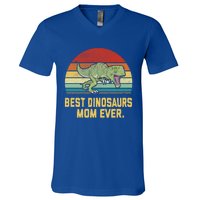 Vintage Best Dinosaurs Mom Ever Gift V-Neck T-Shirt