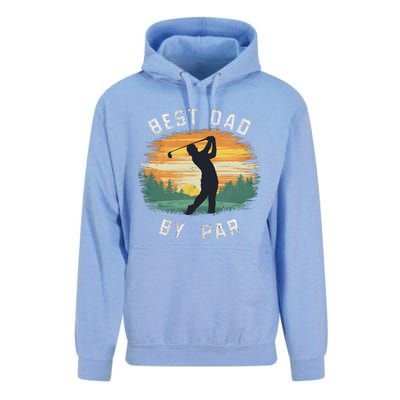 Vintage Best Dad By Par Funny Golfing FatherS Day Golf Gift Unisex Surf Hoodie