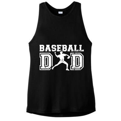 Vintage Baseball Dad Ladies PosiCharge Tri-Blend Wicking Tank