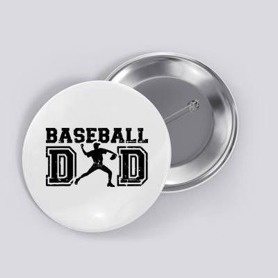 Vintage Baseball Dad Button