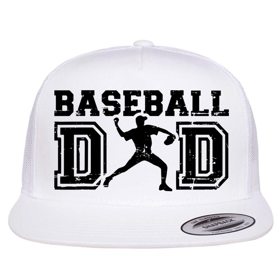 Vintage Baseball Dad Flat Bill Trucker Hat