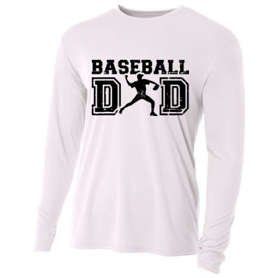 Vintage Baseball Dad Cooling Performance Long Sleeve Crew