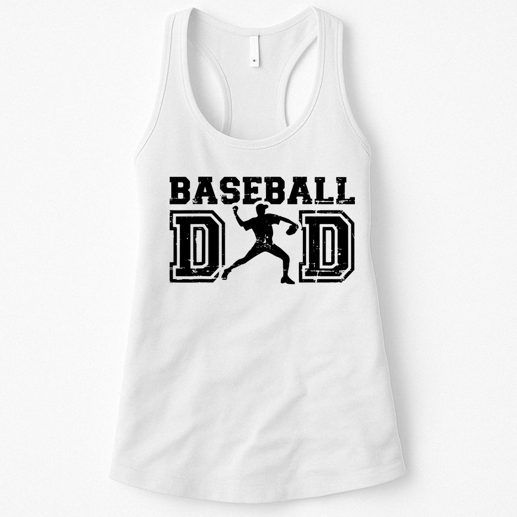 Vintage Baseball Dad Womens Tank Top