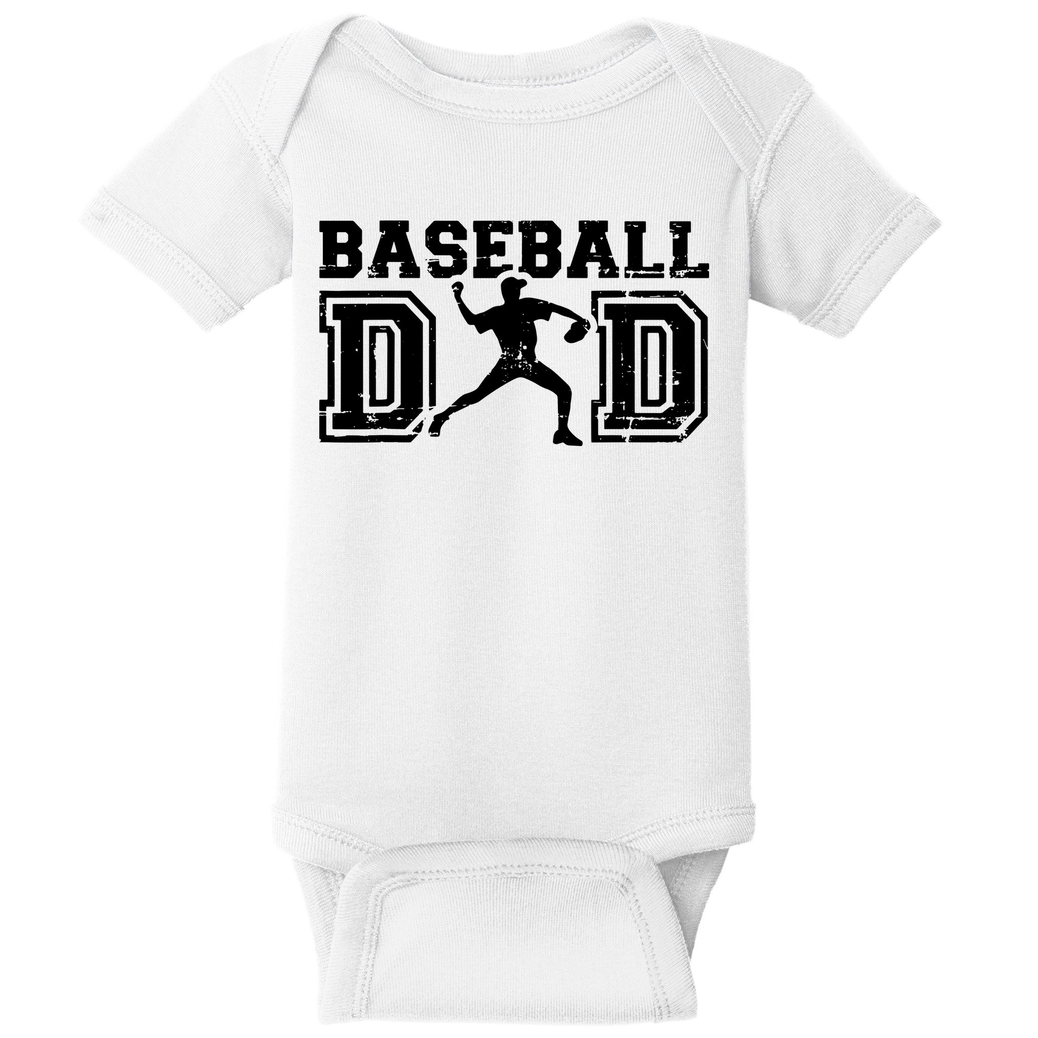 Vintage Baseball Dad Baby Bodysuit