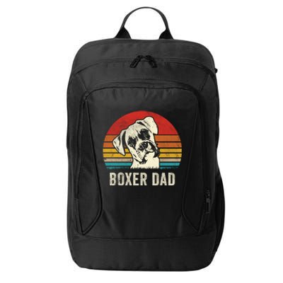 Vintage Boxer Dad Ever Daddy Funny Gift Dog Dad Father Gift City Backpack