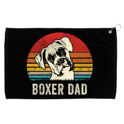 Vintage Boxer Dad Ever Daddy Funny Gift Dog Dad Father Gift Grommeted Golf Towel