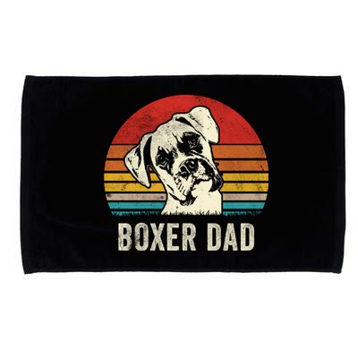 Vintage Boxer Dad Ever Daddy Funny Gift Dog Dad Father Gift Microfiber Hand Towel