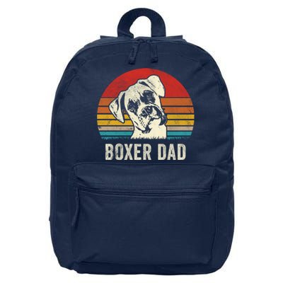 Vintage Boxer Dad Ever Daddy Funny Gift Dog Dad Father Gift 16 in Basic Backpack