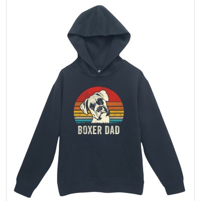 Vintage Boxer Dad Ever Daddy Funny Gift Dog Dad Father Gift Urban Pullover Hoodie