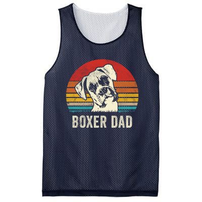 Vintage Boxer Dad Ever Daddy Funny Gift Dog Dad Father Gift Mesh Reversible Basketball Jersey Tank