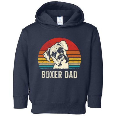 Vintage Boxer Dad Ever Daddy Funny Gift Dog Dad Father Gift Toddler Hoodie