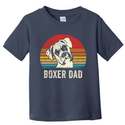 Vintage Boxer Dad Ever Daddy Funny Gift Dog Dad Father Gift Toddler T-Shirt