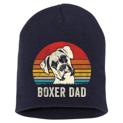 Vintage Boxer Dad Ever Daddy Funny Gift Dog Dad Father Gift Short Acrylic Beanie