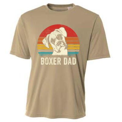 Vintage Boxer Dad Ever Daddy Funny Gift Dog Dad Father Gift Cooling Performance Crew T-Shirt