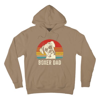 Vintage Boxer Dad Ever Daddy Funny Gift Dog Dad Father Gift Hoodie