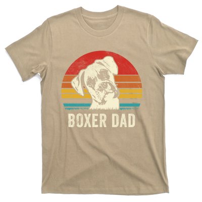 Vintage Boxer Dad Ever Daddy Funny Gift Dog Dad Father Gift T-Shirt