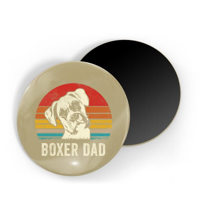 Vintage Boxer Dad Ever Daddy Funny Gift Dog Dad Father Gift Magnet