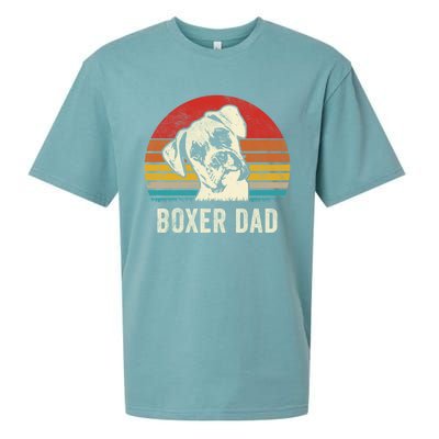 Vintage Boxer Dad Ever Daddy Funny Gift Dog Dad Father Gift Sueded Cloud Jersey T-Shirt