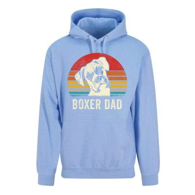 Vintage Boxer Dad Ever Daddy Funny Gift Dog Dad Father Gift Unisex Surf Hoodie