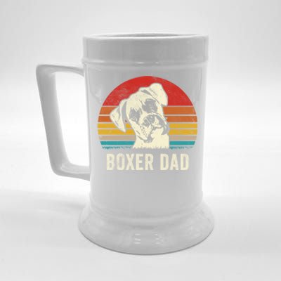 Vintage Boxer Dad Ever Daddy Funny Gift Dog Dad Father Gift Beer Stein