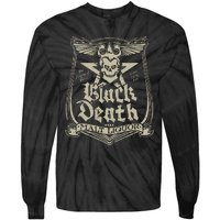 Vintage Black Death 70s Skull Malt Liquor Tie-Dye Long Sleeve Shirt