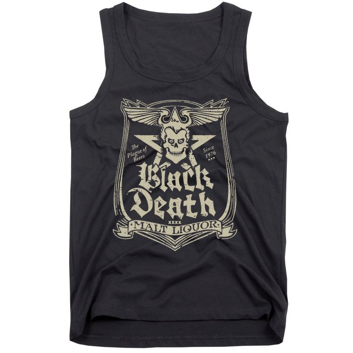 Vintage Black Death 70s Skull Malt Liquor Tank Top