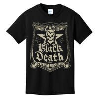 Vintage Black Death 70s Skull Malt Liquor Kids T-Shirt