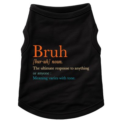 Vintage Bruh Definition Hilarious Doggie Tank