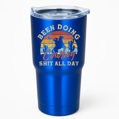 Vintage Been Doing Cowboy Shit All Day Funny Cowboy Tumbler