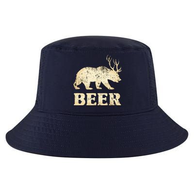 Vintage Bear Deer Funny Beer Cool Comfort Performance Bucket Hat