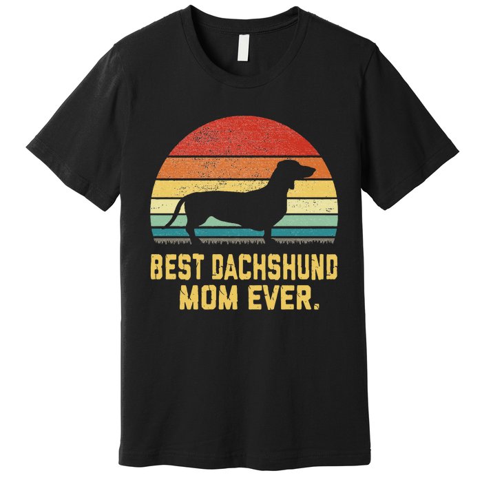 Vintage Best Dachshund Mom Ever Premium T-Shirt