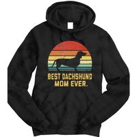 Vintage Best Dachshund Mom Ever Tie Dye Hoodie